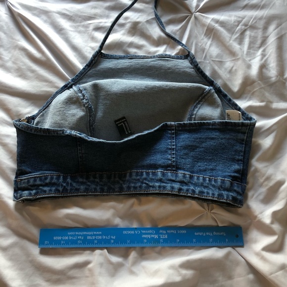 forever 21 halter jean jacket - Picture 2 of 3